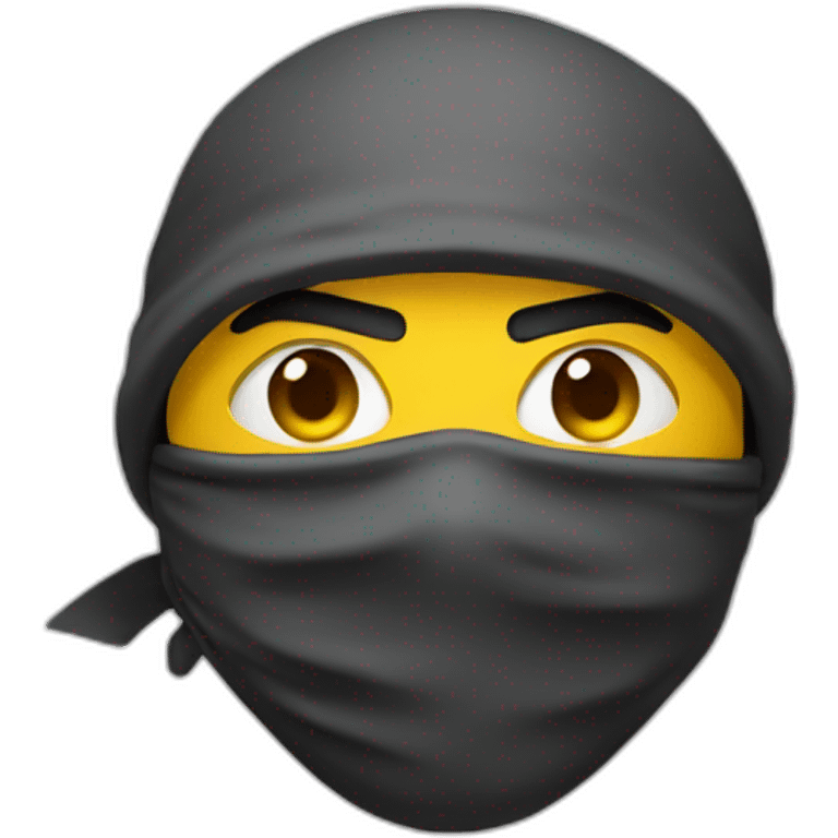 Ninja entre humo emoji