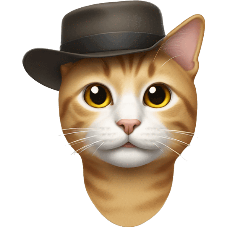 Cat wearing a hat emoji