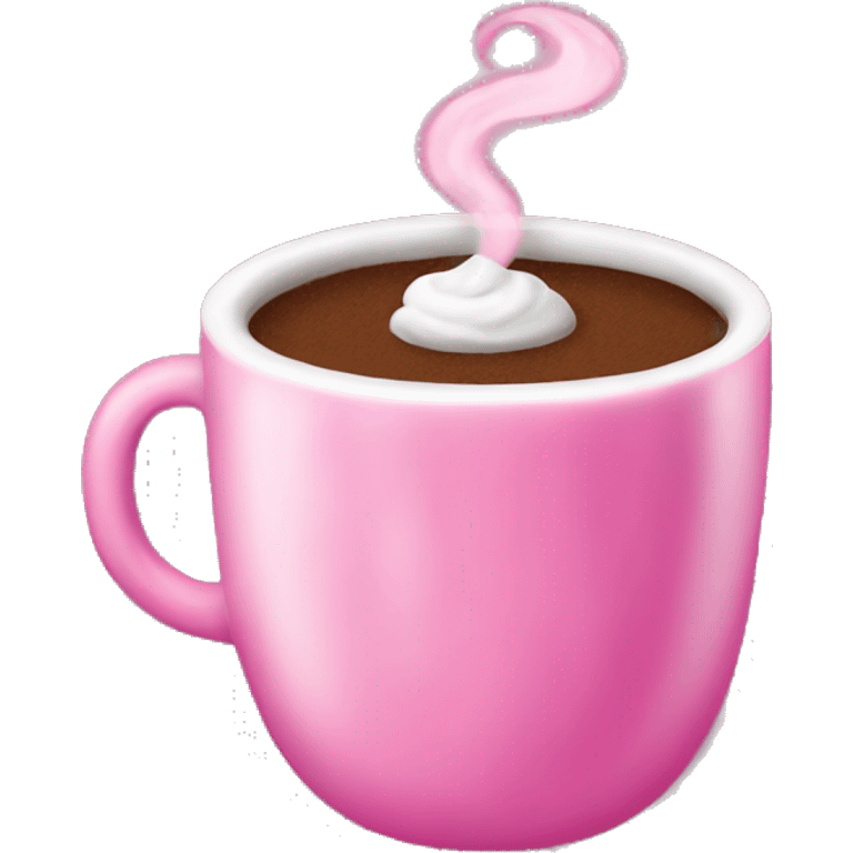 Pink hot coco emoji