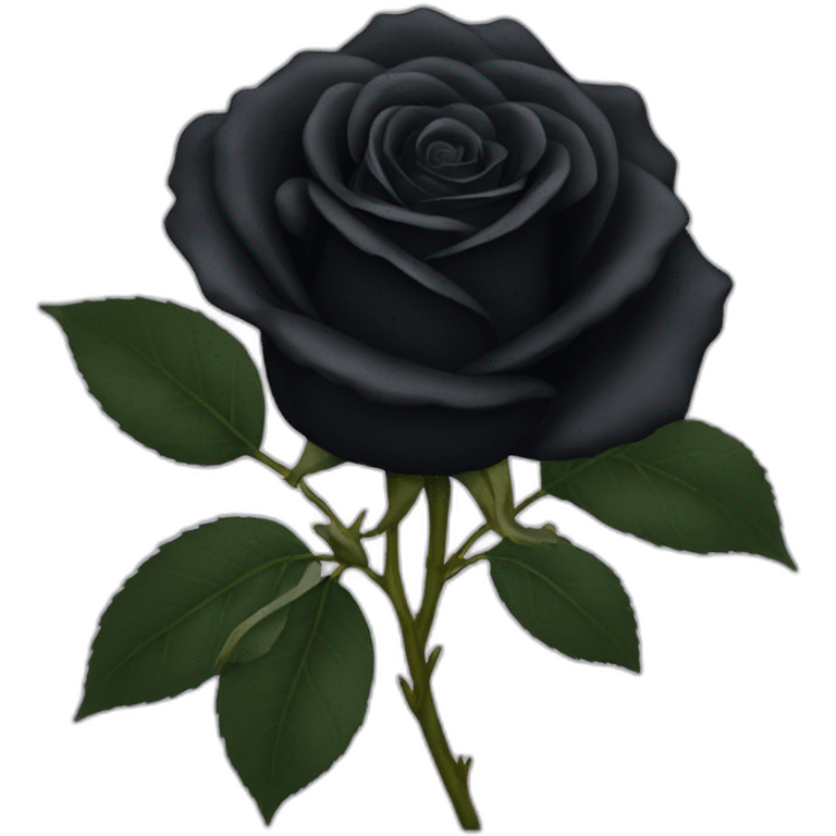 5 Black rose emoji