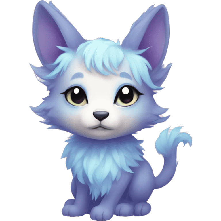 Kawaii bright fantasy ethereal anthro fursona animal emoji