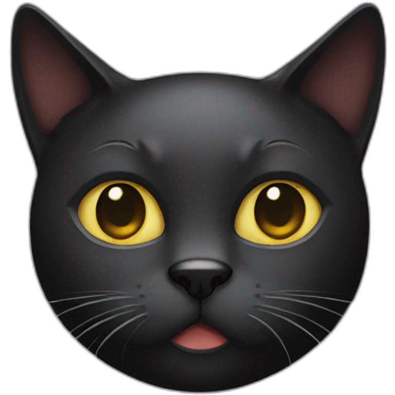 black cat sick emoji