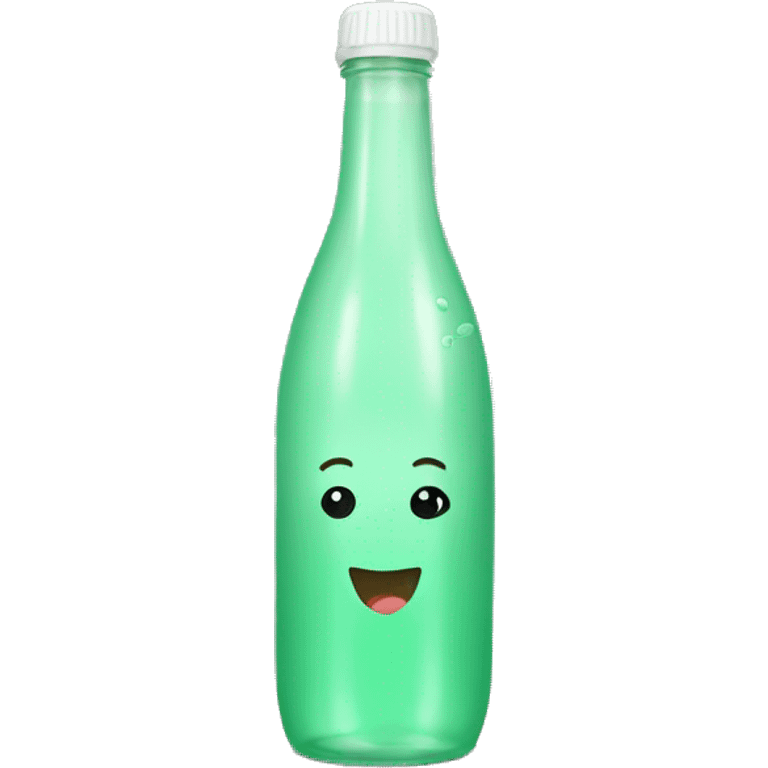 Mint green drink in bottle emoji