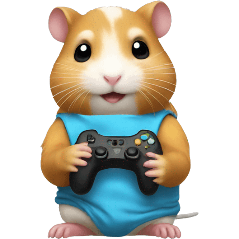 Hamster playing video games emoji