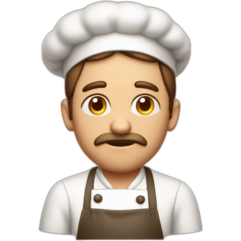 unhappy baker emoji