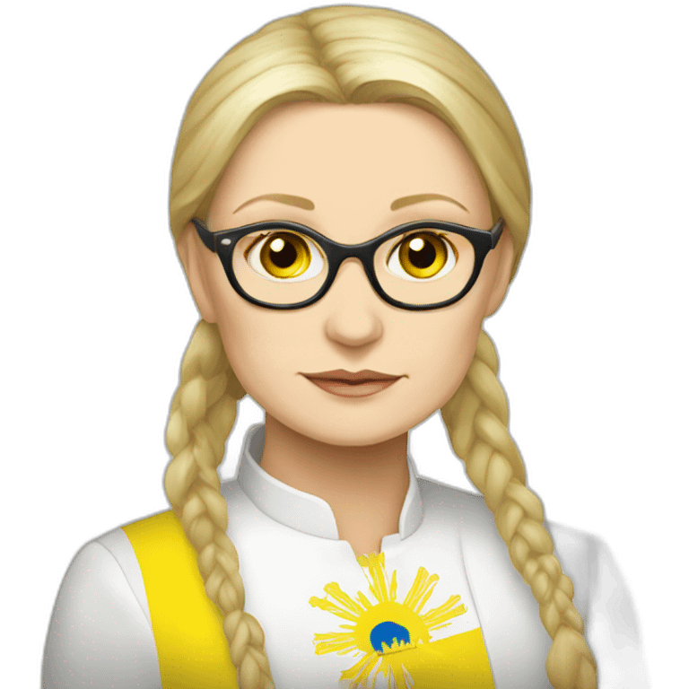 Tymoshenko with Ukrainian flag emoji