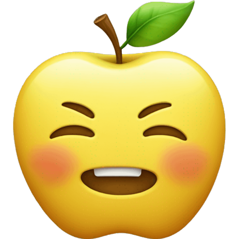 pleading emoji smiling with mouth closed🥺🙂 yellow apple emoji emoji