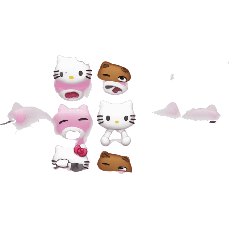 Hello kitty emotions emoji