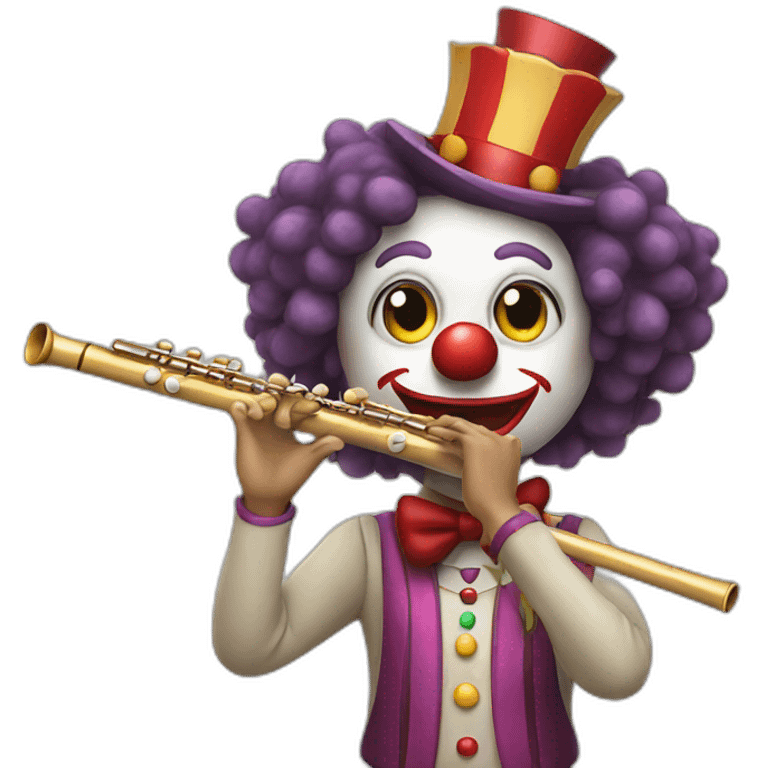 clown playing flute emoji