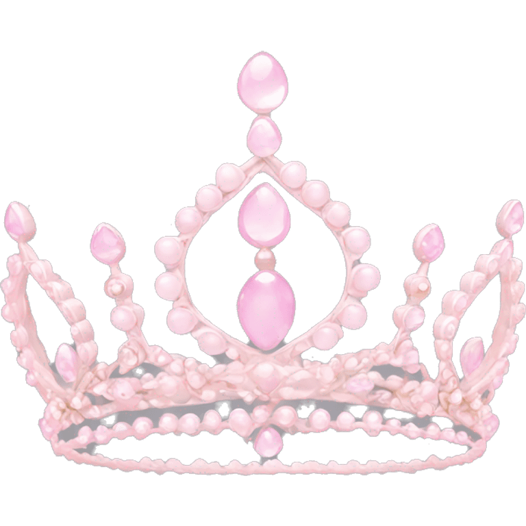 dainty light pink tiara by itself emoji