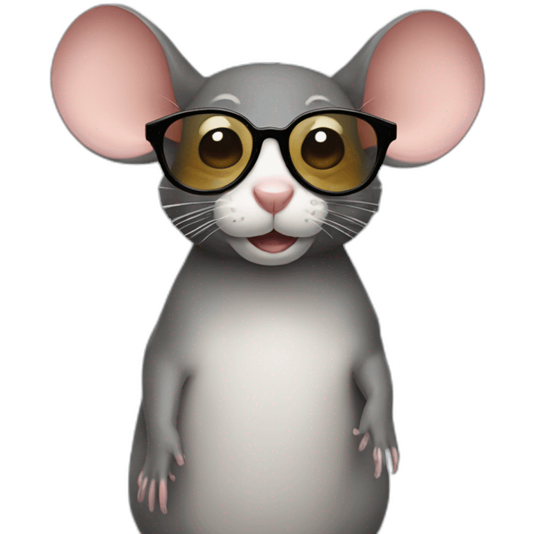 rat with glases emoji