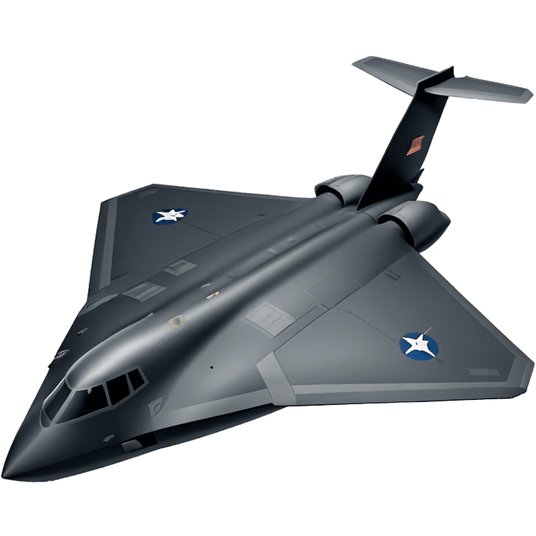 Military Bomber - B-2 Spirit - Northrop Grumman (Model Year: 2021) (Iconic colour: Stealth black) emoji