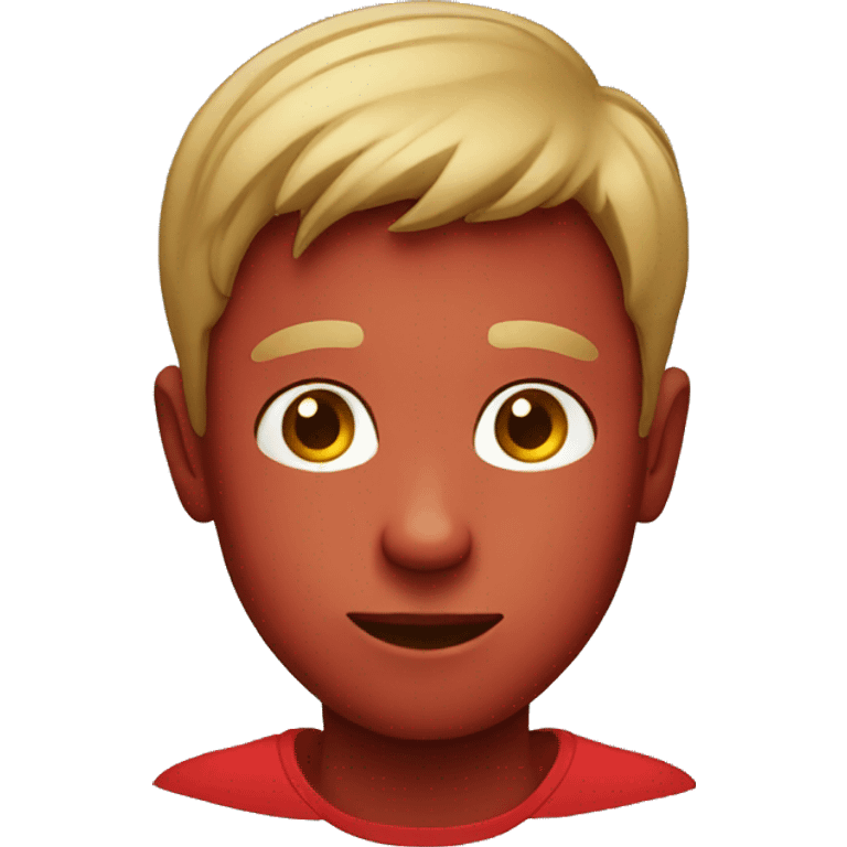 Boy having a big nose and a red shirt  emoji