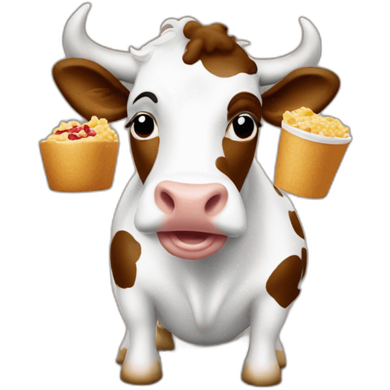 Chick-fil-A cow eating bojangles emoji