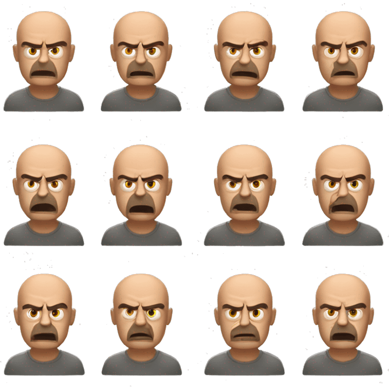 Angry bald Italian guy  emoji