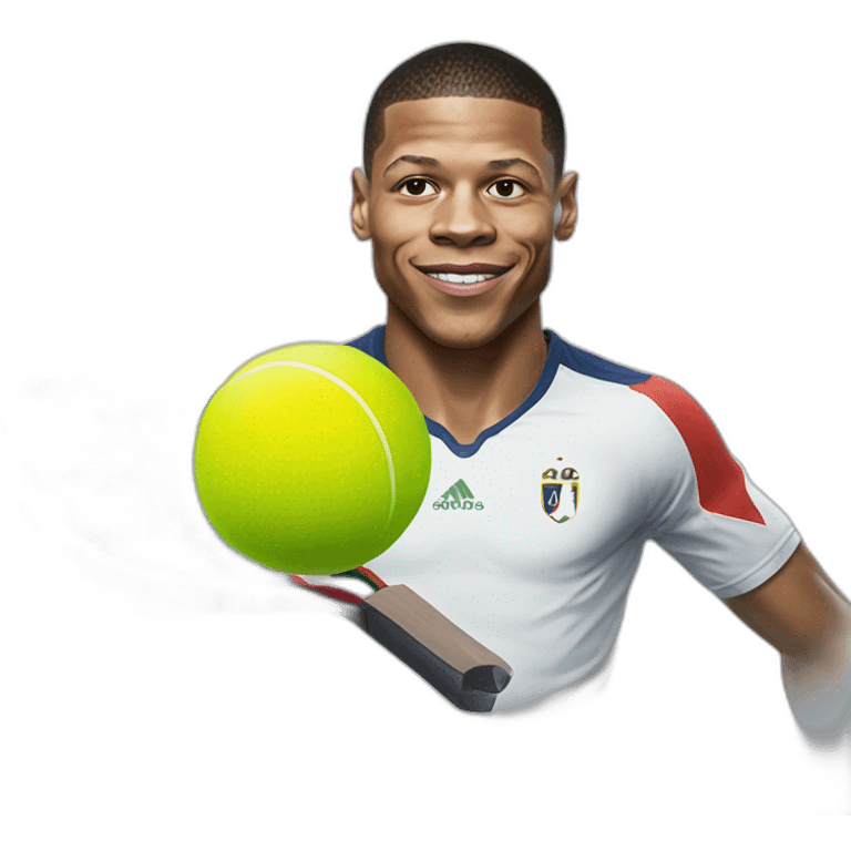 Mbappé qui joue au ping pong emoji