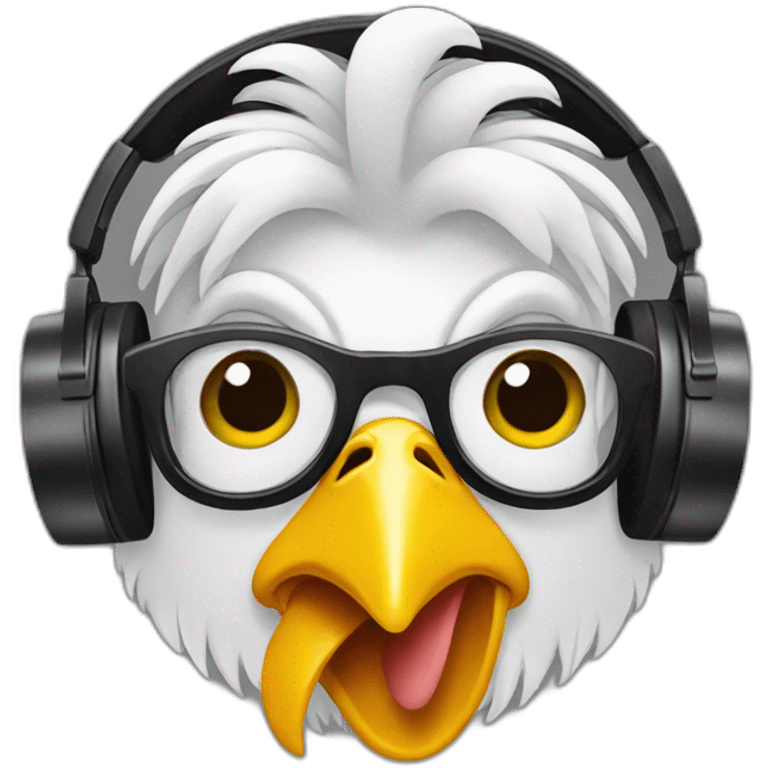 A french dj rooster emoji