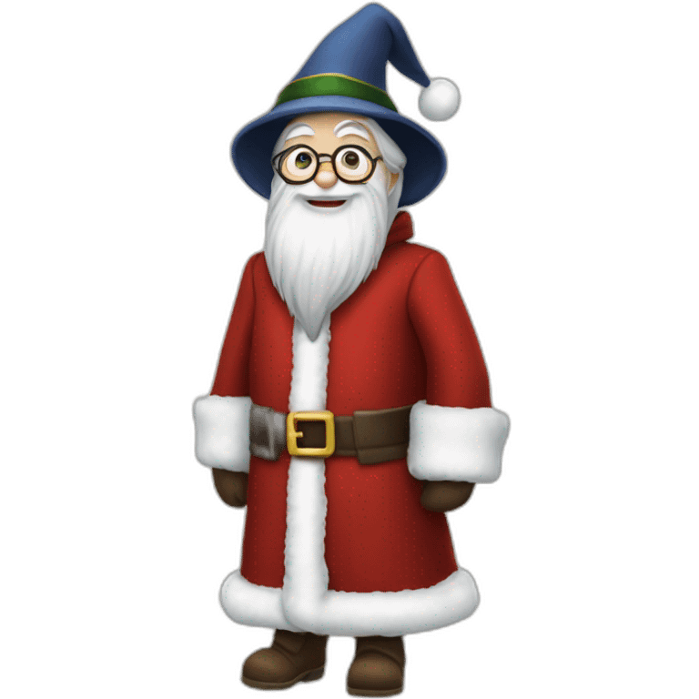 Albus Dumbledore dressed as a santa claus emoji