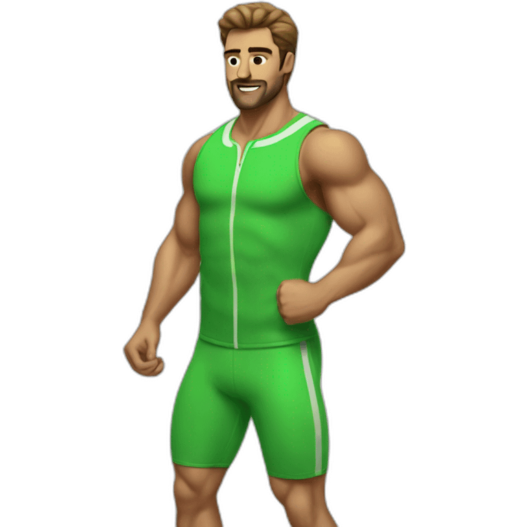 retro men workout suit emoji