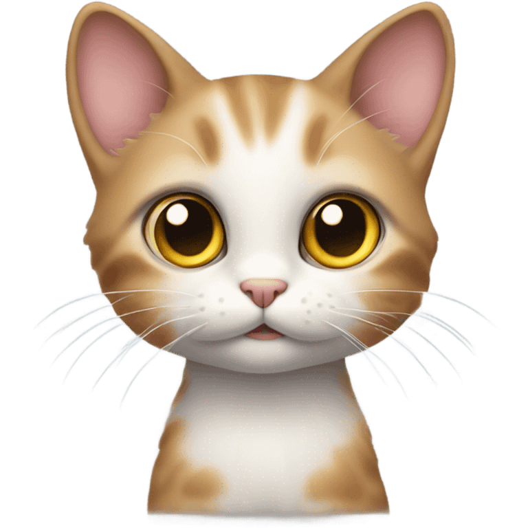 Smart cute cat emoji