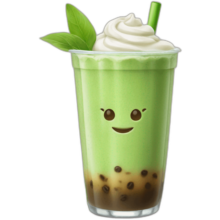 Iced matcha latte  emoji