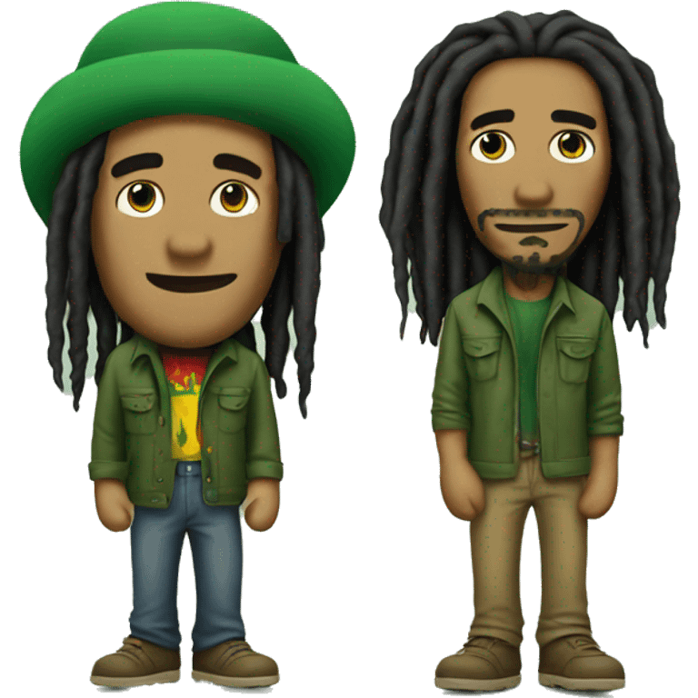 Bob Marley with joint emoji