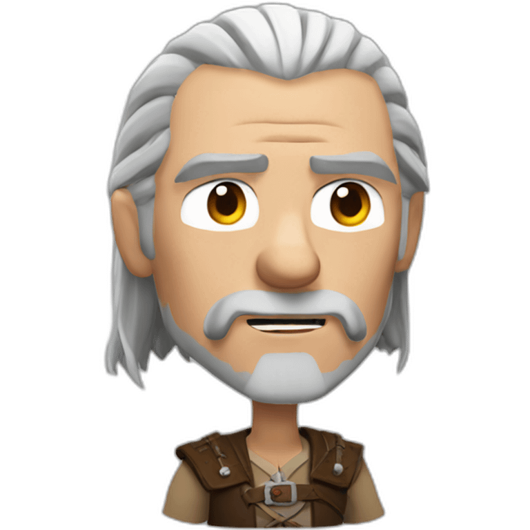 Geralt of Rivia smoking emoji