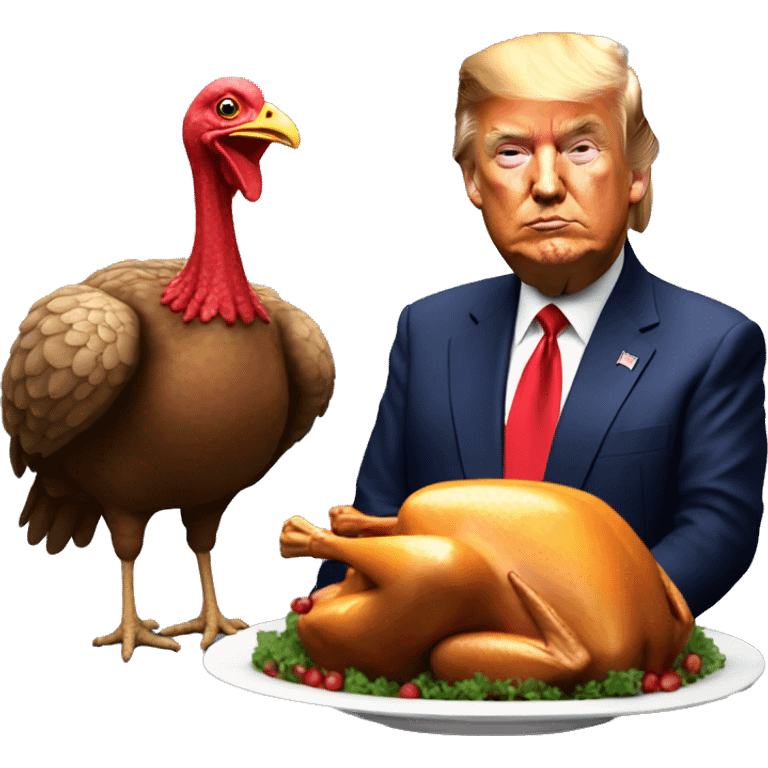 Donald trump with a turkey emoji