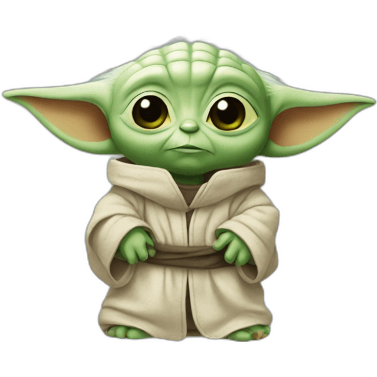 Bébé yoda wearing nike emoji