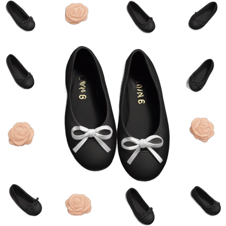 Black Chanel ballet flats emoji