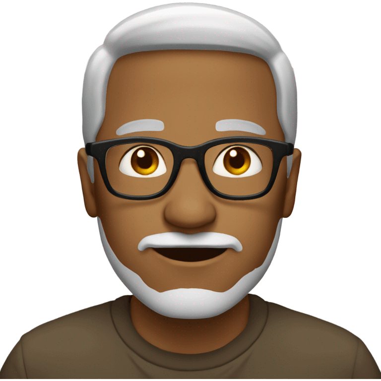 light brown man older glasses emoji