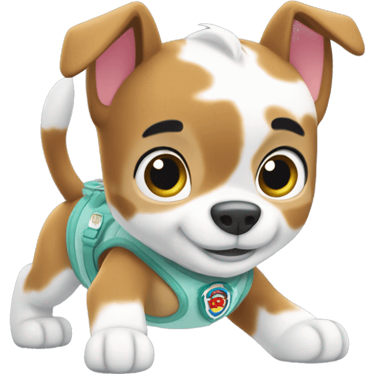 Paw Patrol with white diaper emoji