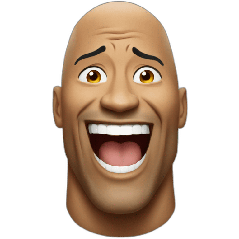 The rock laughing emoji