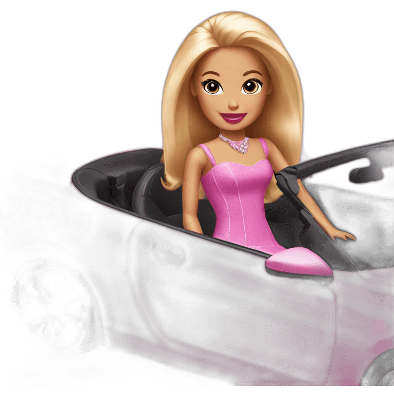 barbie in car emoji