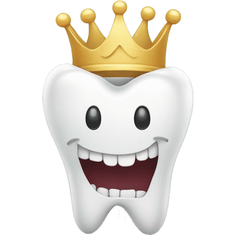 Tooth with a crown emoji