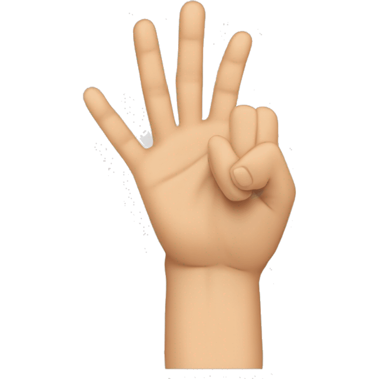 Create an emoji that shows a hand making the gesture of the letter "L" with the fingers, where the thumb and index finger form the "L" shape, while the other fingers are folded into the palm. thumbs straight and not bent at all emoji