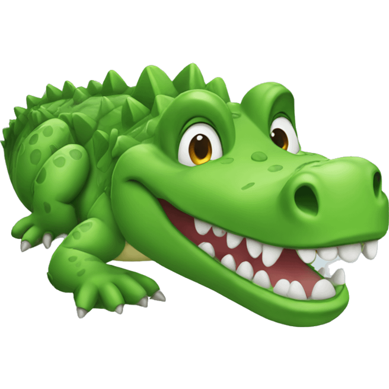 Happy crocodile  emoji