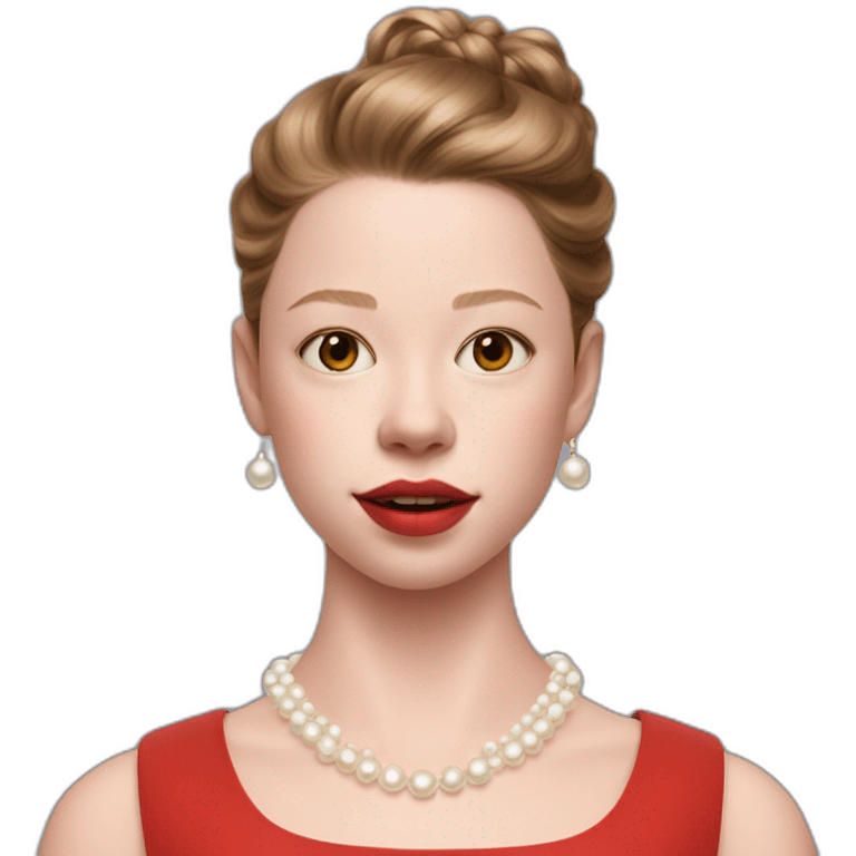 mia goth as pearl in her red audition dress emoji