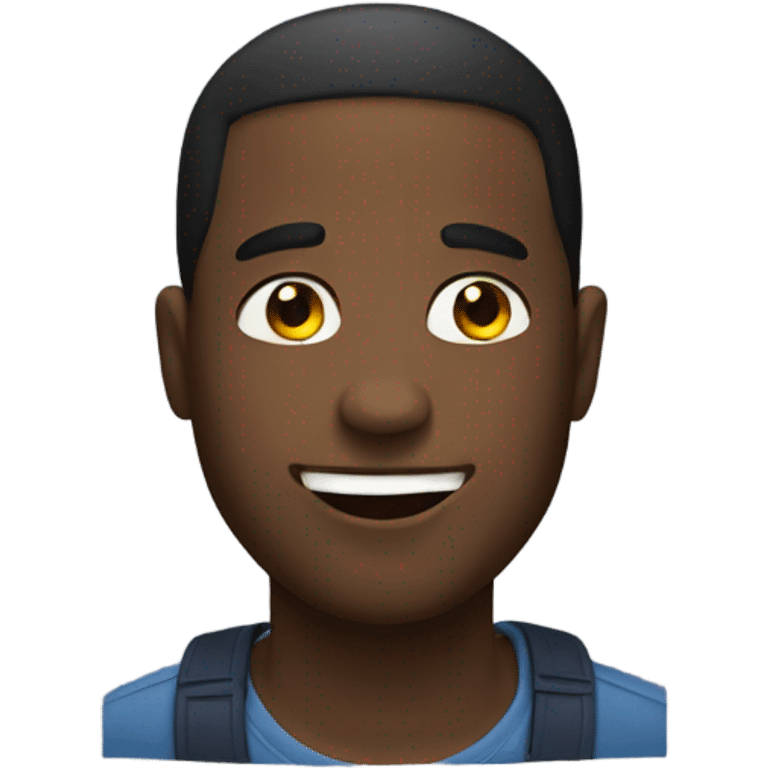 Black dude blushing  emoji