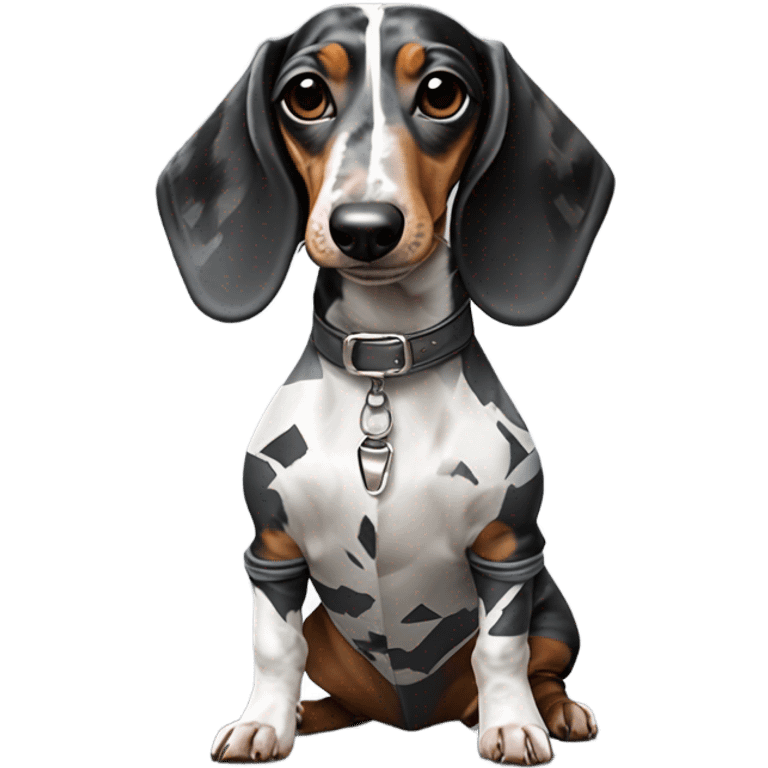 Arlequin dachshund emoji