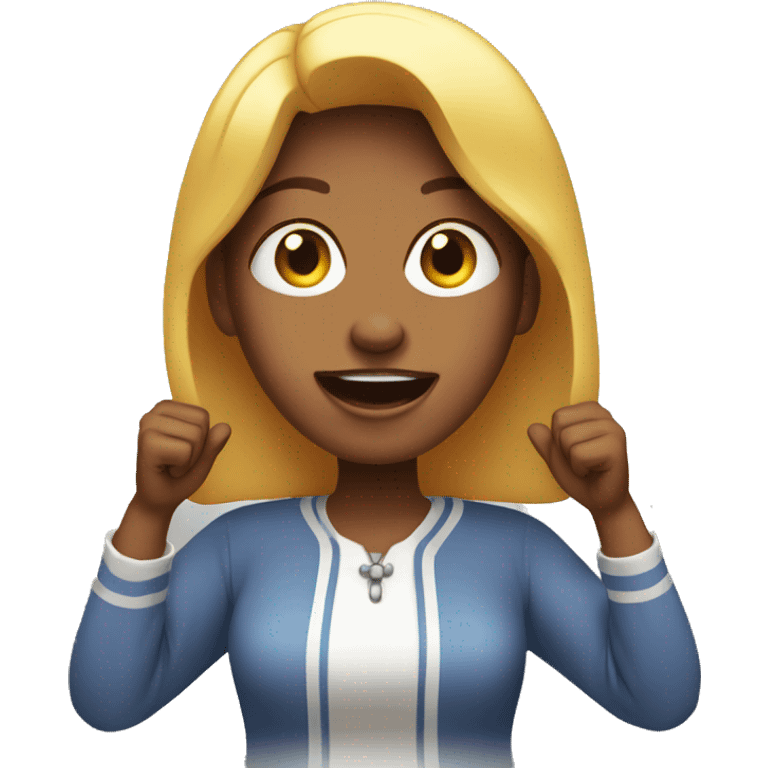 woman like mary surprised but with both hands open emoji