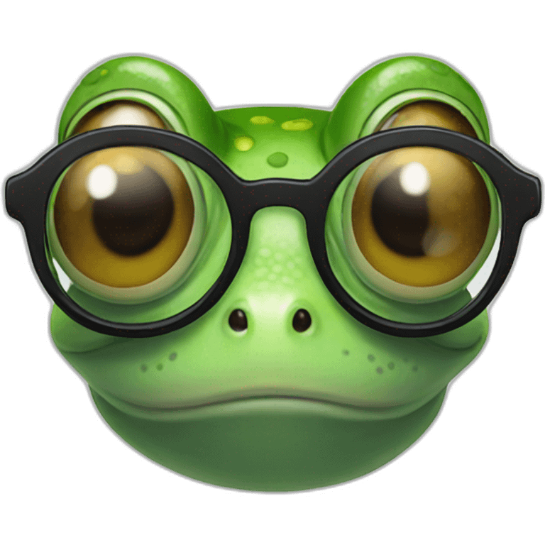 frog with glasses emoji