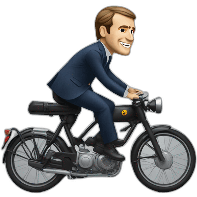 Macron on a bike emoji