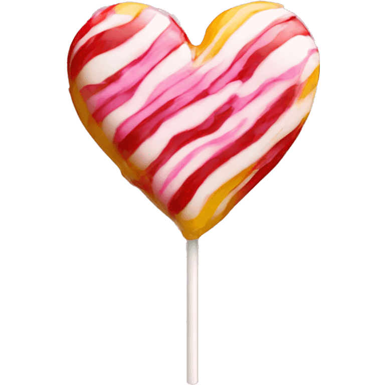 lollipop heart shape emoji