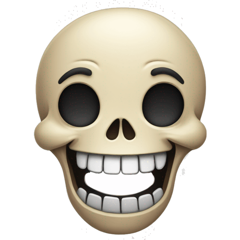 2d Cartoon Skull laughing emoji