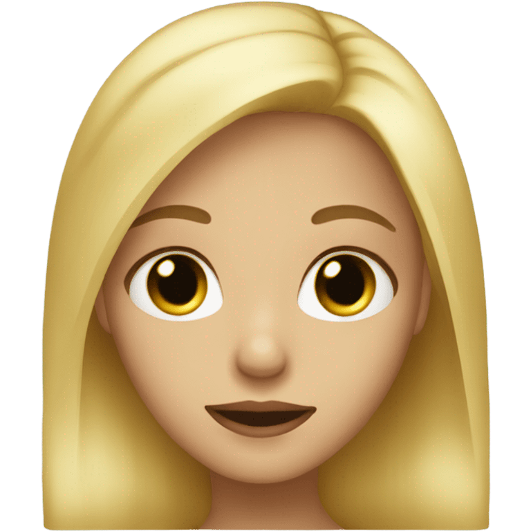 A blond girl with black eyes  emoji