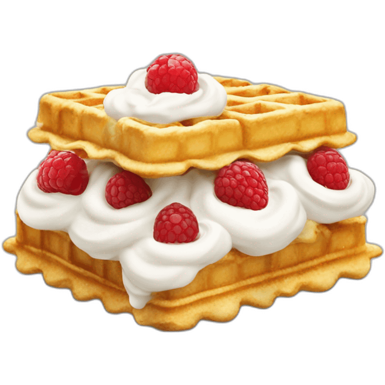 Gaufre supplément chantilly emoji