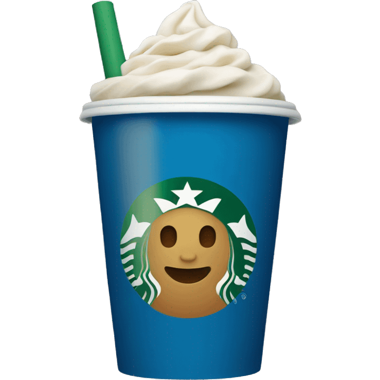 Blue Starbucks  cup  emoji