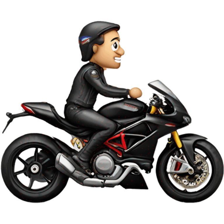 Ducati motorcycle with Jewish rider emoji