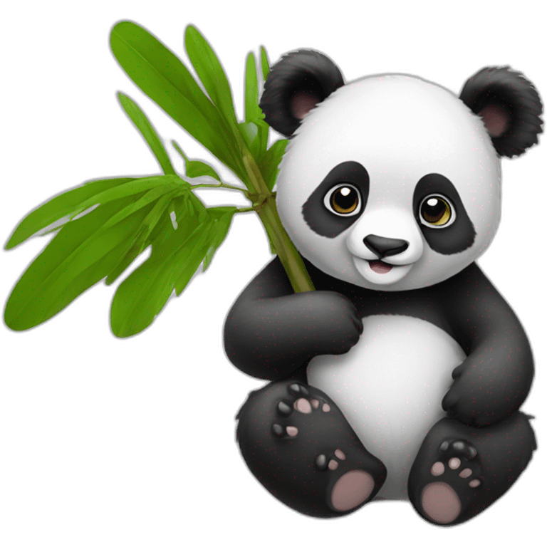 Panda sur un koala emoji